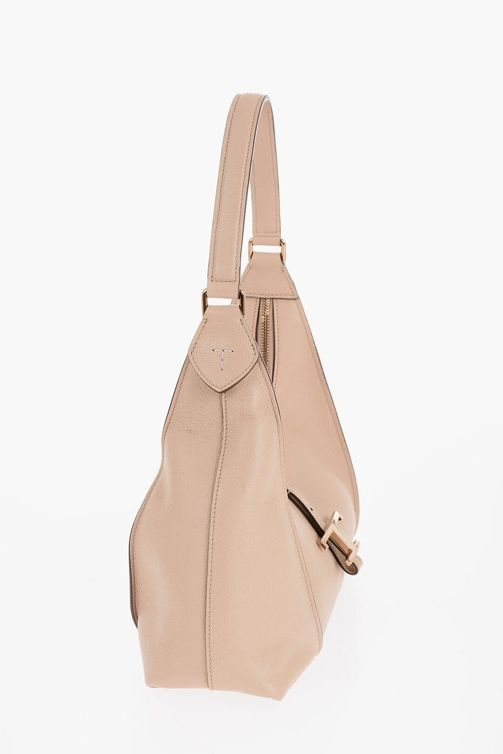 Bags - Tod's Solid Color Leather Hobo Bag - 1430000679637 - Ask Me Wear