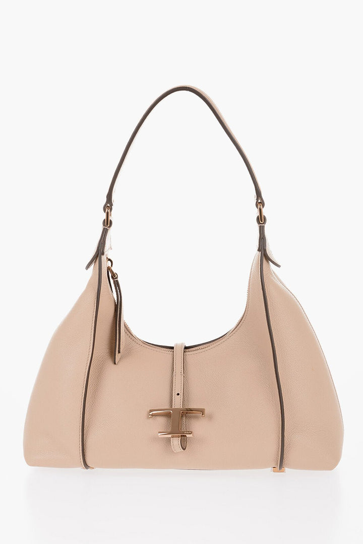 Bags - Tod's Solid Color Leather Hobo Bag - 1430000679637 - Ask Me Wear