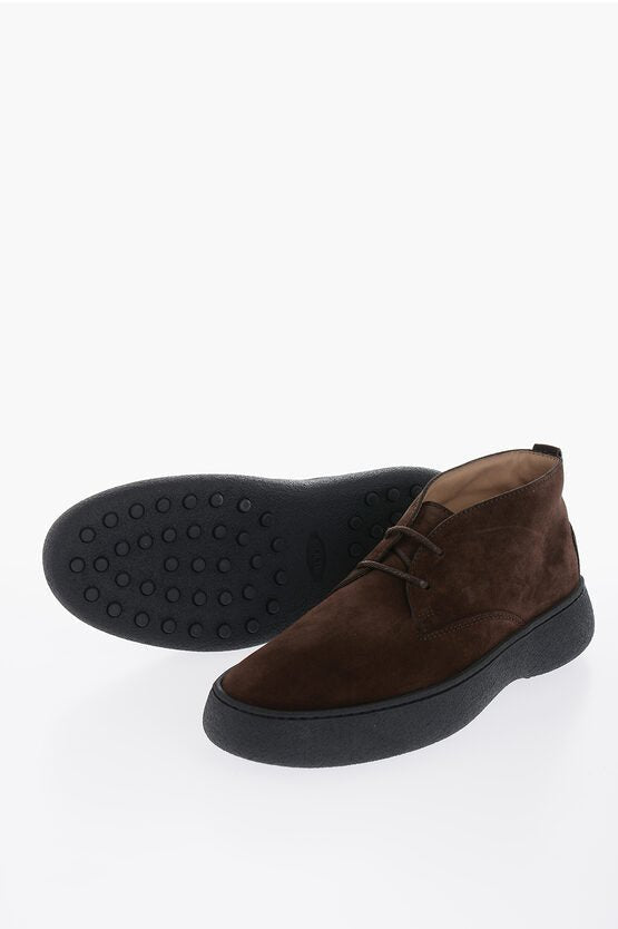 Shoes - Tod's Suede Leather Desert Boots - 000885424431 - Ask Me Wear