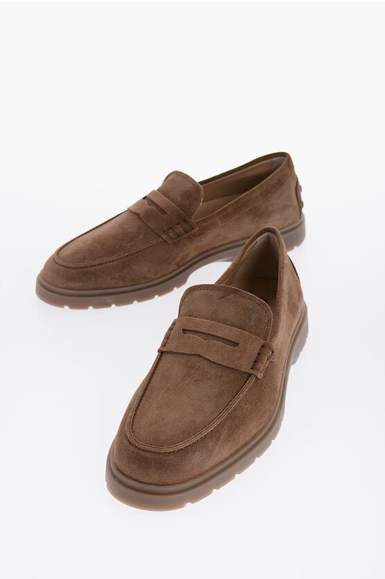 Shoes - Tod's Suede Leather Penny Loafers - 000461533162 - Ask Me Wear