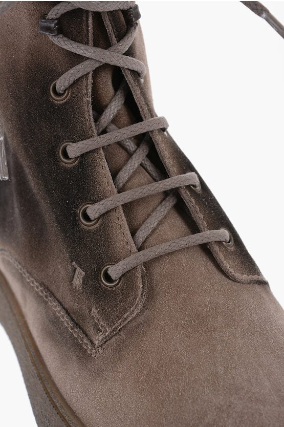 Shoes - Tod's Vintage Effect Suede Leather Boots - 01710485052803 IT0264753 - Ask Me Wear