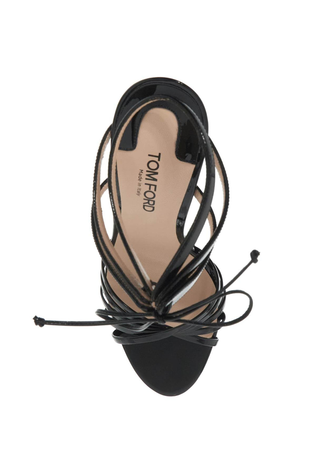 Shoes - Tom Ford Glossy Sandals With Criss - Cross - 242390NSD000001 - 1N001 - 38 - Ask Me Wear