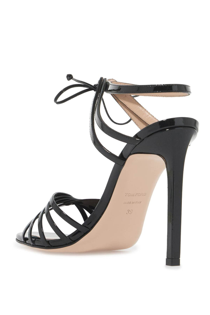 Shoes - Tom Ford Glossy Sandals With Criss - Cross - 242390NSD000001 - 1N001 - 38 - Ask Me Wear