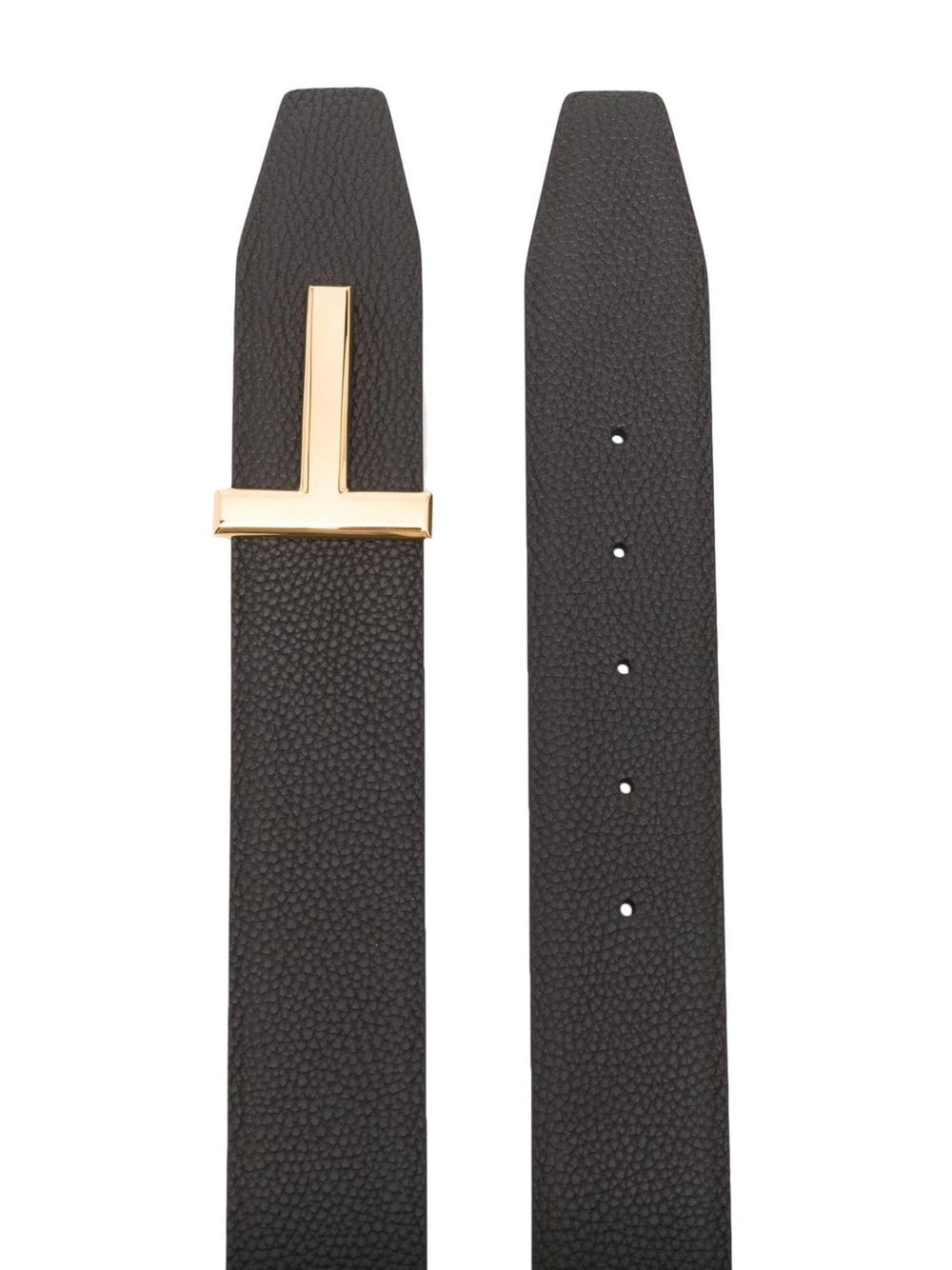 Belts - TOM FORD Reversible T Logo Grain Belt Brown/Black - 85cm(S/M) - TB178LCL236G3BN06_100 - Ask Me Wear