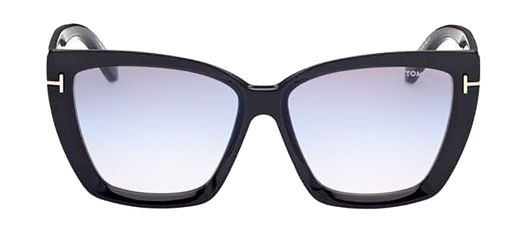 Tom FordSunglasses - Tom Ford FT 0920 01B Square Plastic Black Sunglasses with Blue Gradient Lens - FT_0920_01B_57mm - Ask Me Wear