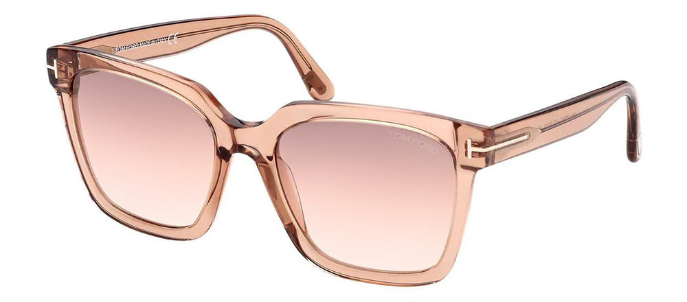 Tom FordSunglasses - Tom Ford FT 0952 45G Square Plastic Pink Sunglasses with Brown Gradient Lens - FT_0952_45G_55mm - Ask Me Wear