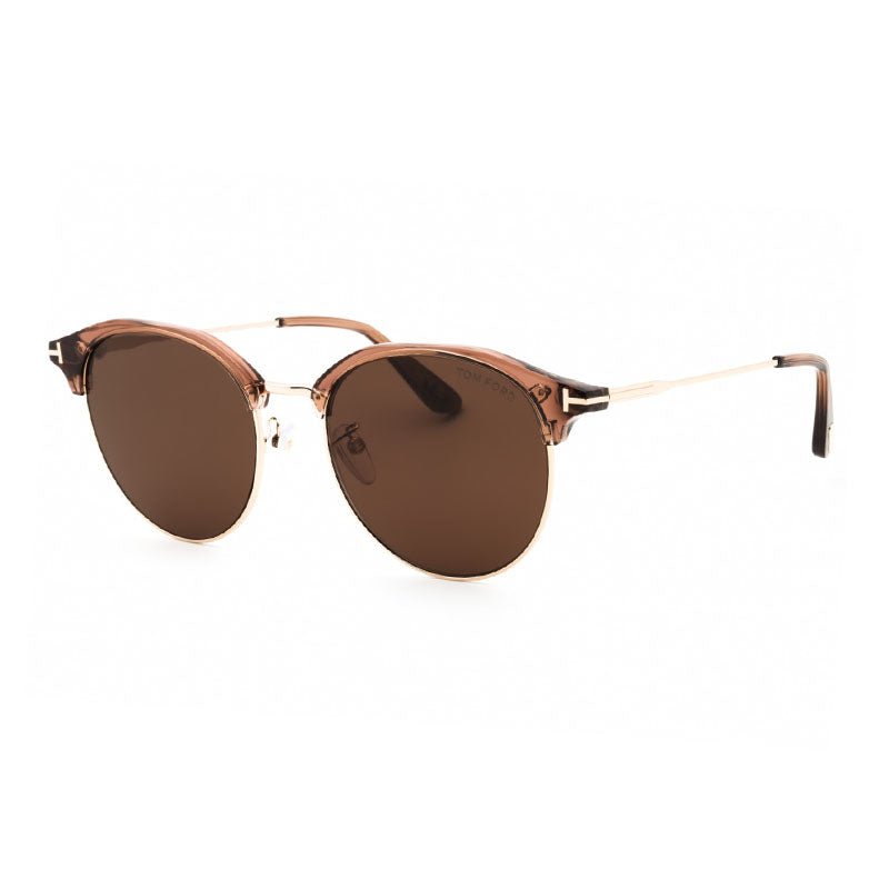 Tom FordSunglasses - Tom Ford Round Full Rim, with a Shiny Light Brown frame and Brown lens. - FT0889 - K45E - Ask Me Wear