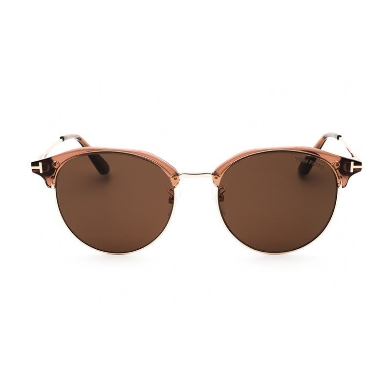 Tom FordSunglasses - Tom Ford Round Full Rim, with a Shiny Light Brown frame and Brown lens. - FT0889 - K45E - Ask Me Wear