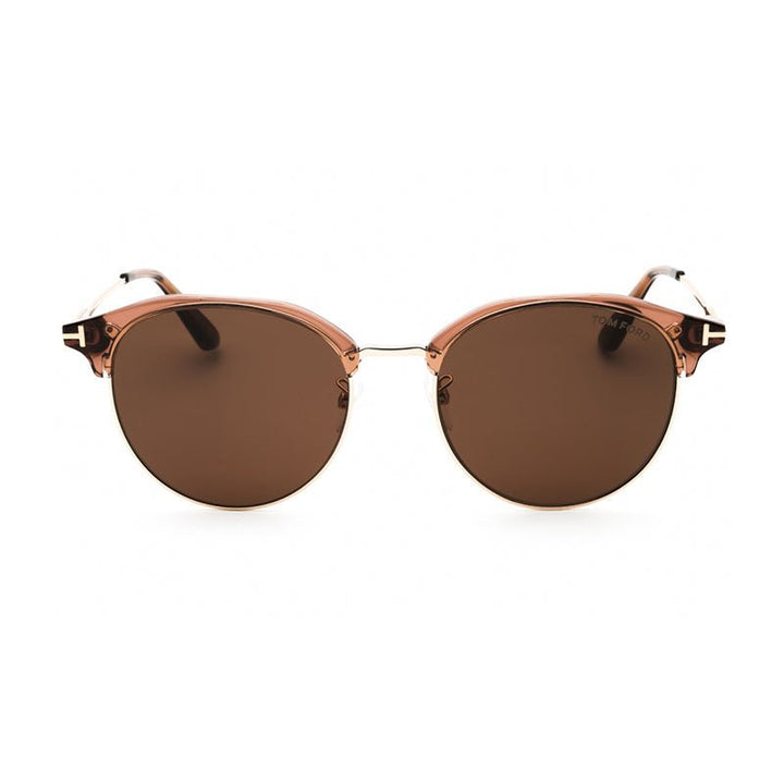 Tom FordSunglasses - Tom Ford Round Full Rim, with a Shiny Light Brown frame and Brown lens. - FT0889 - K45E - Ask Me Wear