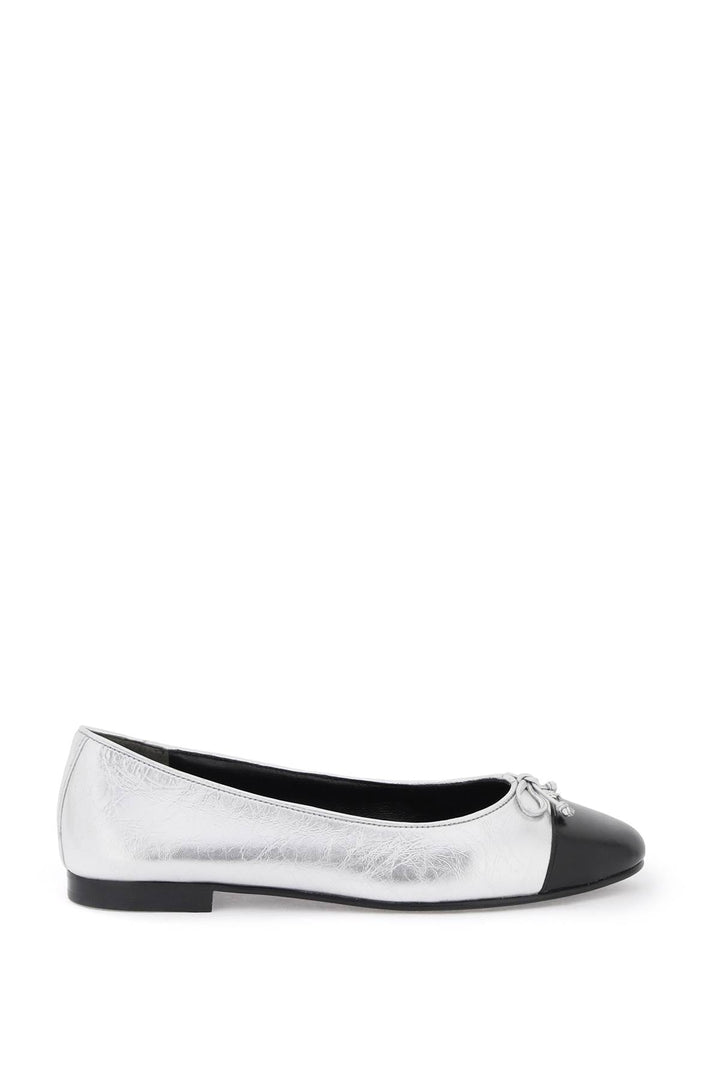 Shoes - Tory Burch Laminated Ballet Flats With Contrasting Toe - 241757NFL000002 - 027 - 7 - Ask Me Wear