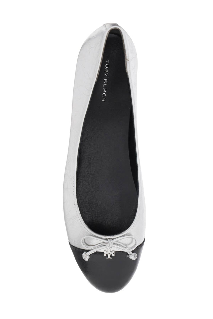 Shoes - Tory Burch Laminated Ballet Flats With Contrasting Toe - 241757NFL000002 - 027 - 7 - Ask Me Wear