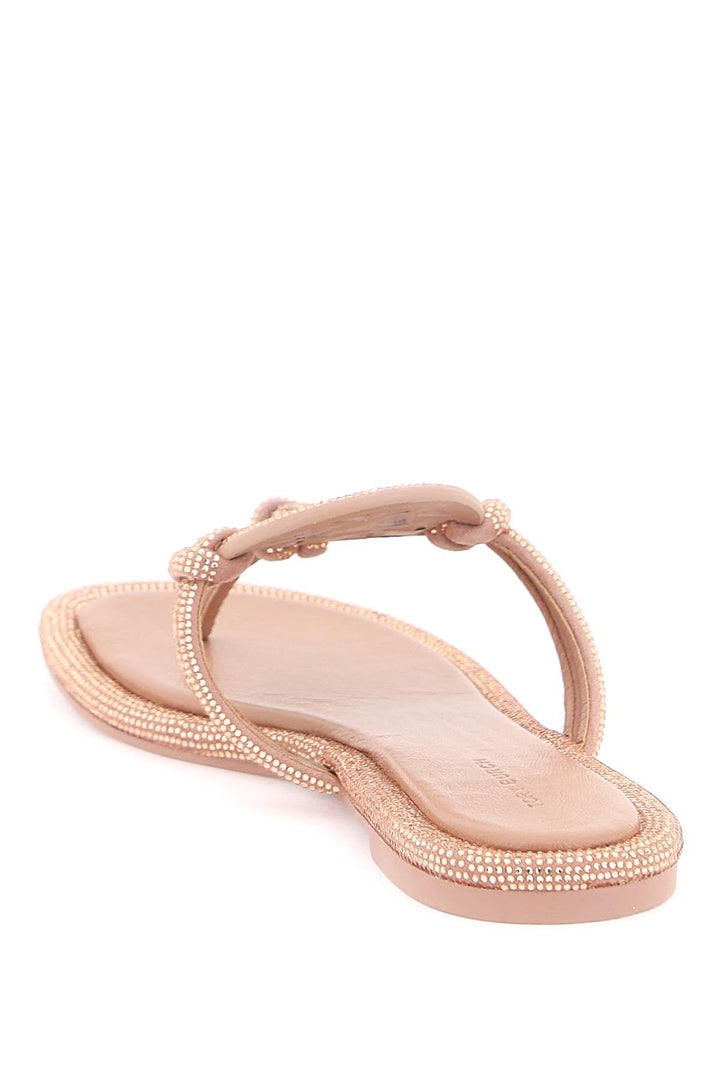 Shoes - Tory Burch Pavé Leather Thong Sandals - 241757NFL000005 - 667 - 6 - Ask Me Wear