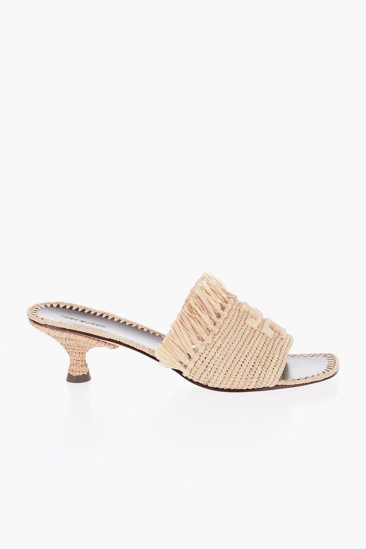 Shoes - Tory Burch Raffia ELEANOR Mules with Embossed Logo - GC120240600391 - Ask Me Wear