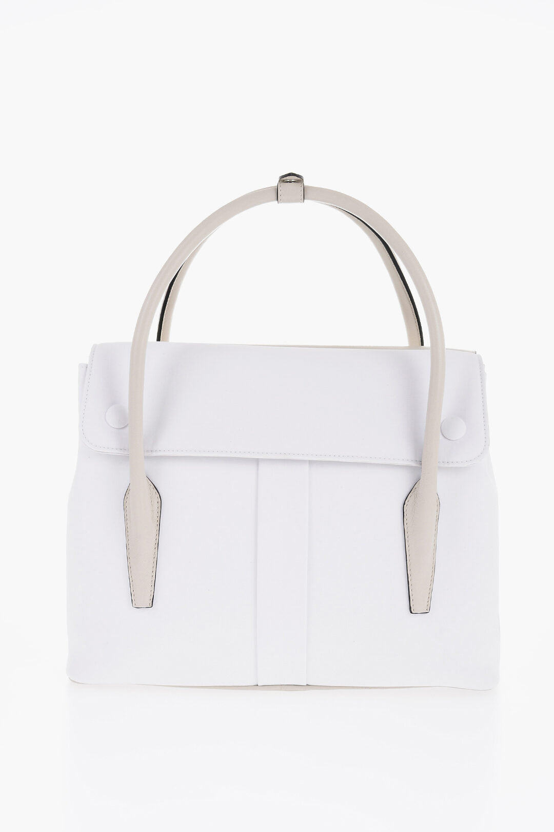 Maison Margiela Two-Tone Cotton and Leather Hand Bag
