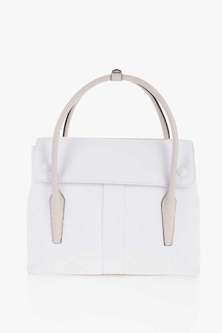 Maison Margiela Two-Tone Cotton and Leather Hand Bag