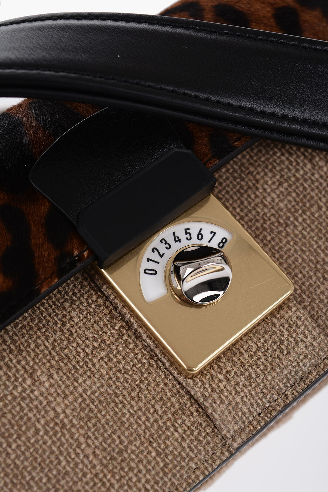 Maison Margiela Two-Tone Crossbody Bag With Animalier Detail