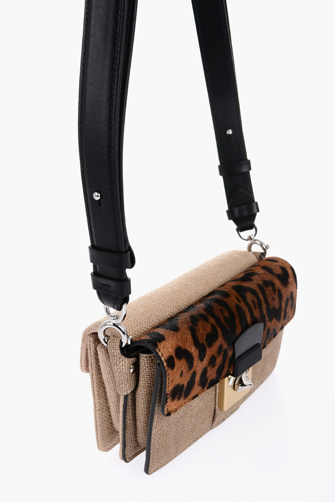 Maison Margiela Two-Tone Crossbody Bag With Animalier Detail