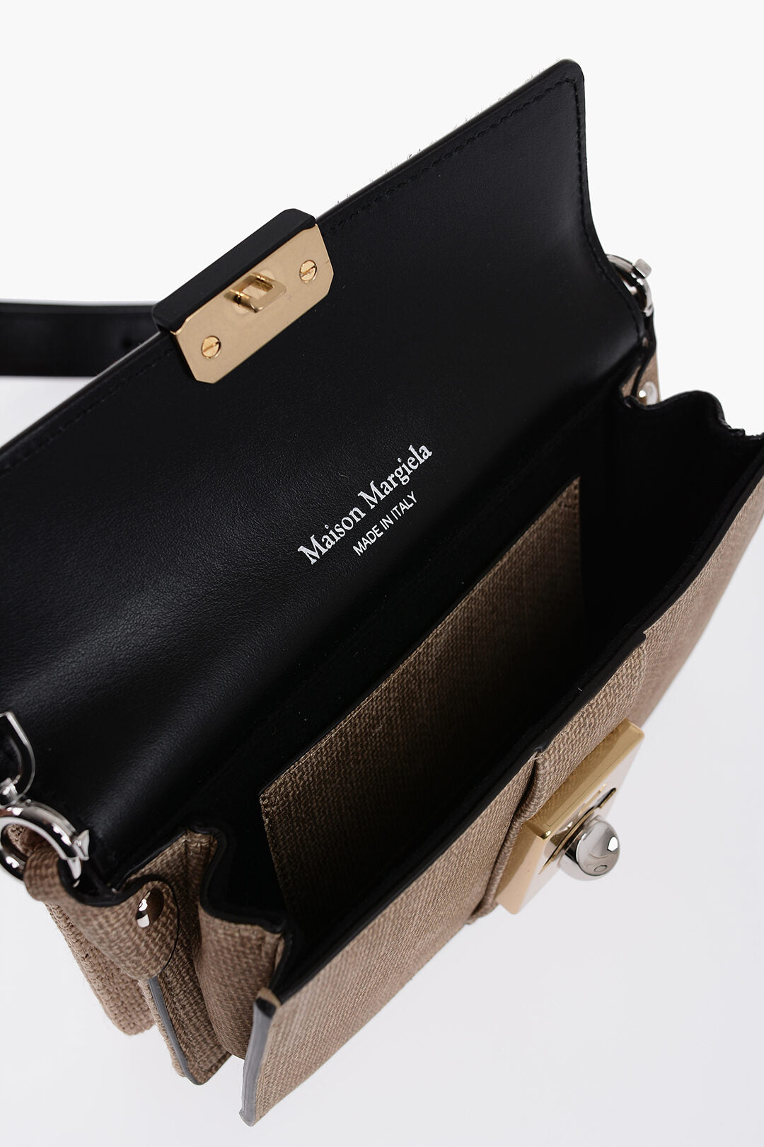 Maison Margiela Two-Tone Crossbody Bag With Animalier Detail