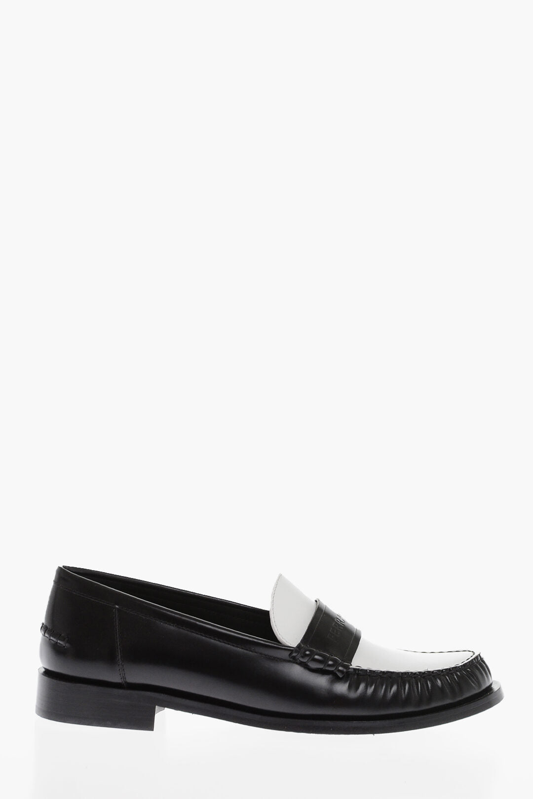 Salvatore Ferragamo Two-Tone IRINA Brushed Leather Loafers