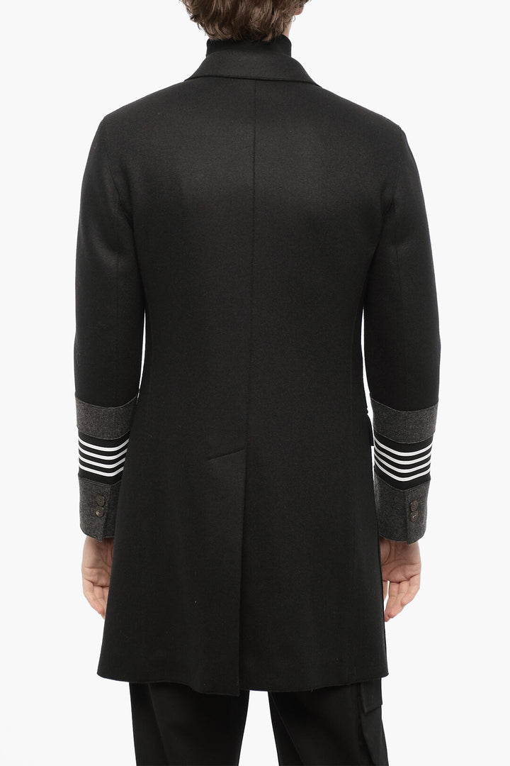 Neil Barrett Unlined TRAVEL STRIPED Skinny fit Coat