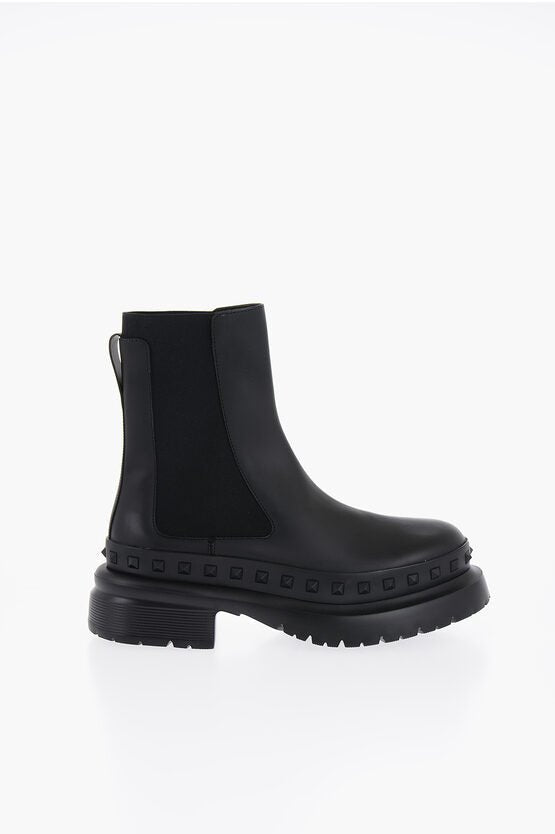 Shoes - Valentino Chelsea Boots With Stud Details And Tank Sole - 8052962064059 - Ask Me Wear