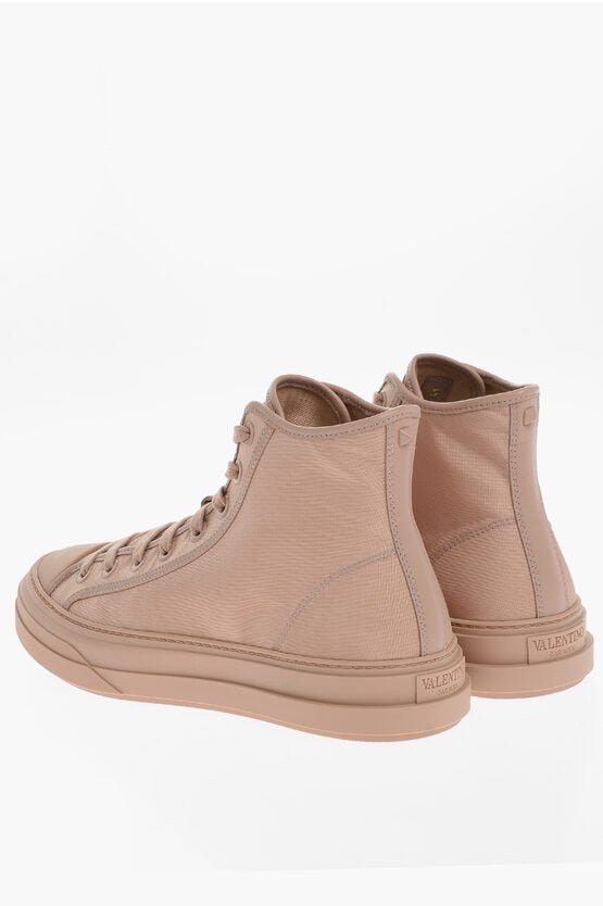 Shoes - Valentino Fabric High - Top Sneaker With Rubber Sole - 8052962001108 - Ask Me Wear