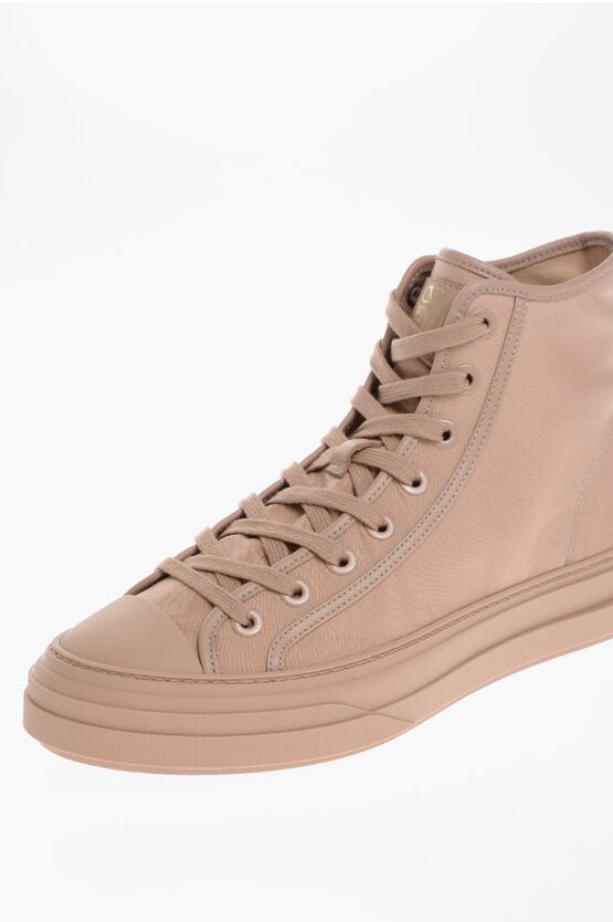 Shoes - Valentino Fabric High - Top Sneaker With Rubber Sole - 8052962001108 - Ask Me Wear