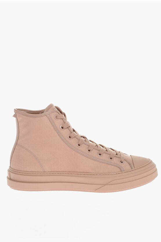 Shoes - Valentino Fabric High - Top Sneaker With Rubber Sole - 8052962001108 - Ask Me Wear