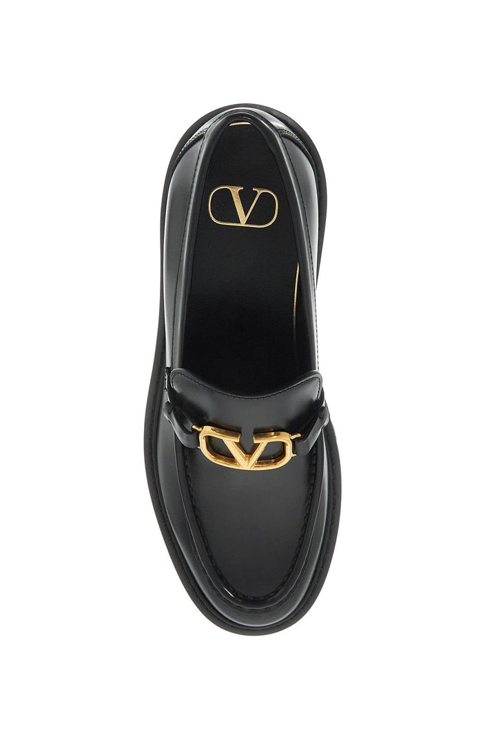 Shoes - Valentino Garavani Glossy Leather Vlogo Signature Loaf - 242032NMO000004 - 0NO - 39 - Ask Me Wear