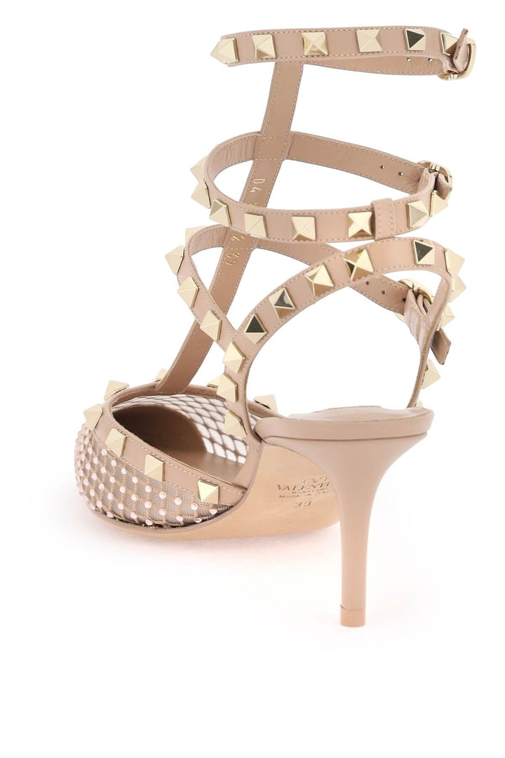 Shoes - Valentino Garavani Mesh Rockstud Pumps With Crystals - 241032NDE000006 - MZQ - 39 - Ask Me Wear