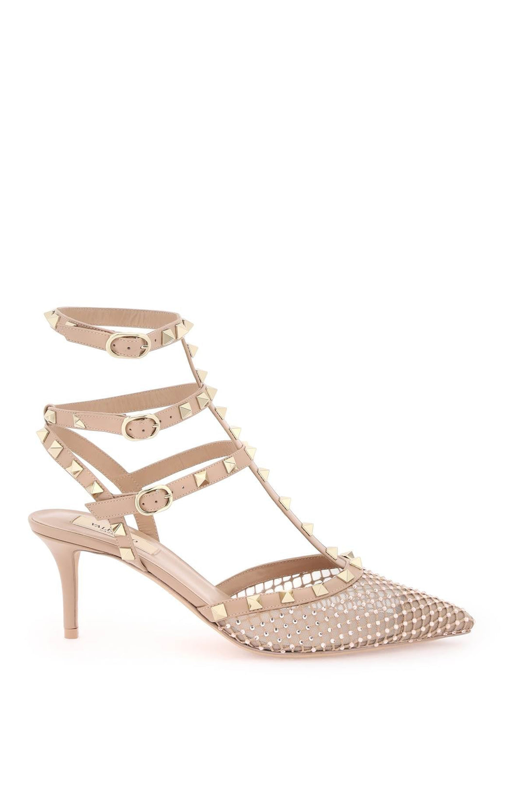 Shoes - Valentino Garavani Mesh Rockstud Pumps With Crystals - 241032NDE000006 - MZQ - 39 - Ask Me Wear