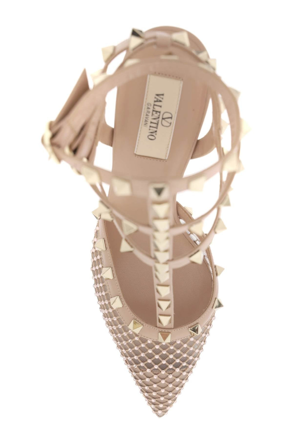 Shoes - Valentino Garavani Mesh Rockstud Pumps With Crystals - 241032NDE000006 - MZQ - 39 - Ask Me Wear