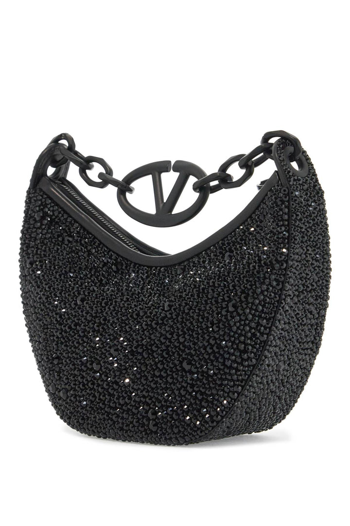 Bags - Valentino Garavani Mini Vlogo Moon Bag Hobo Purse With - 242032ABS000029 - Z7Z - os - Ask Me Wear