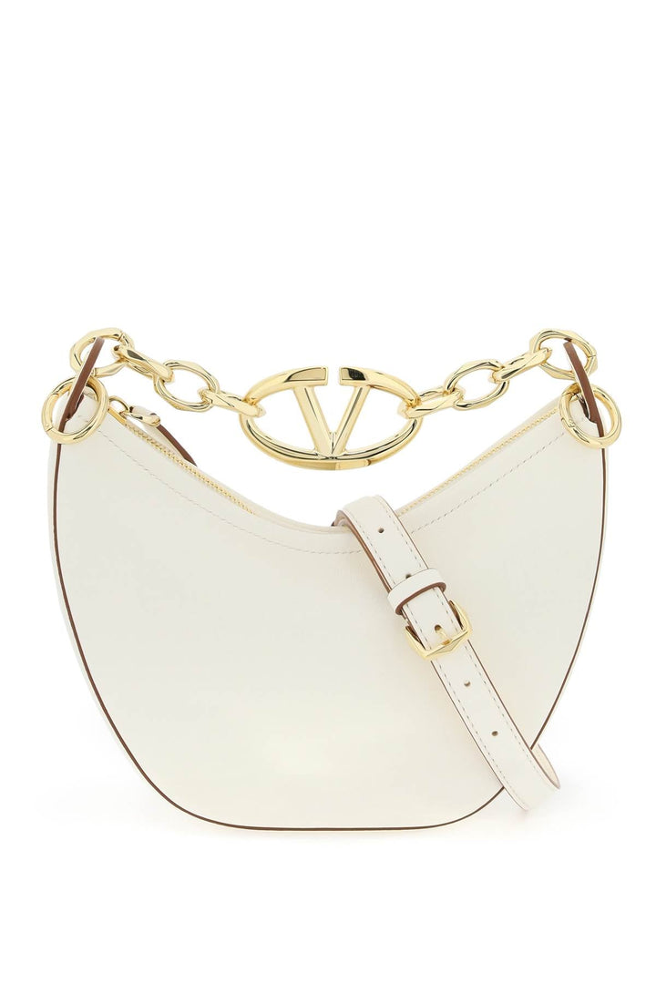 Bags - Valentino Garavani Mini Vlogo Moon Bag In Nappa Leather With Chain - 242032ABS000023 - 098 - os - Ask Me Wear