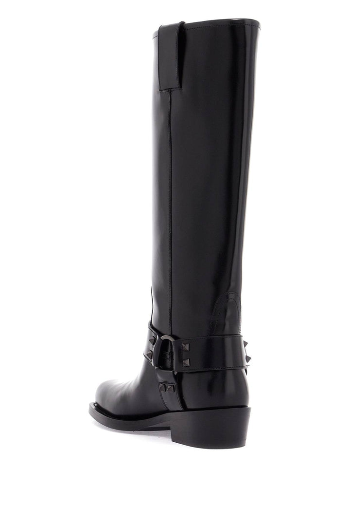 Shoes - Valentino Garavani Rockstud Biker Boot - 242032NSV000006 - 0NO - 36 - Ask Me Wear