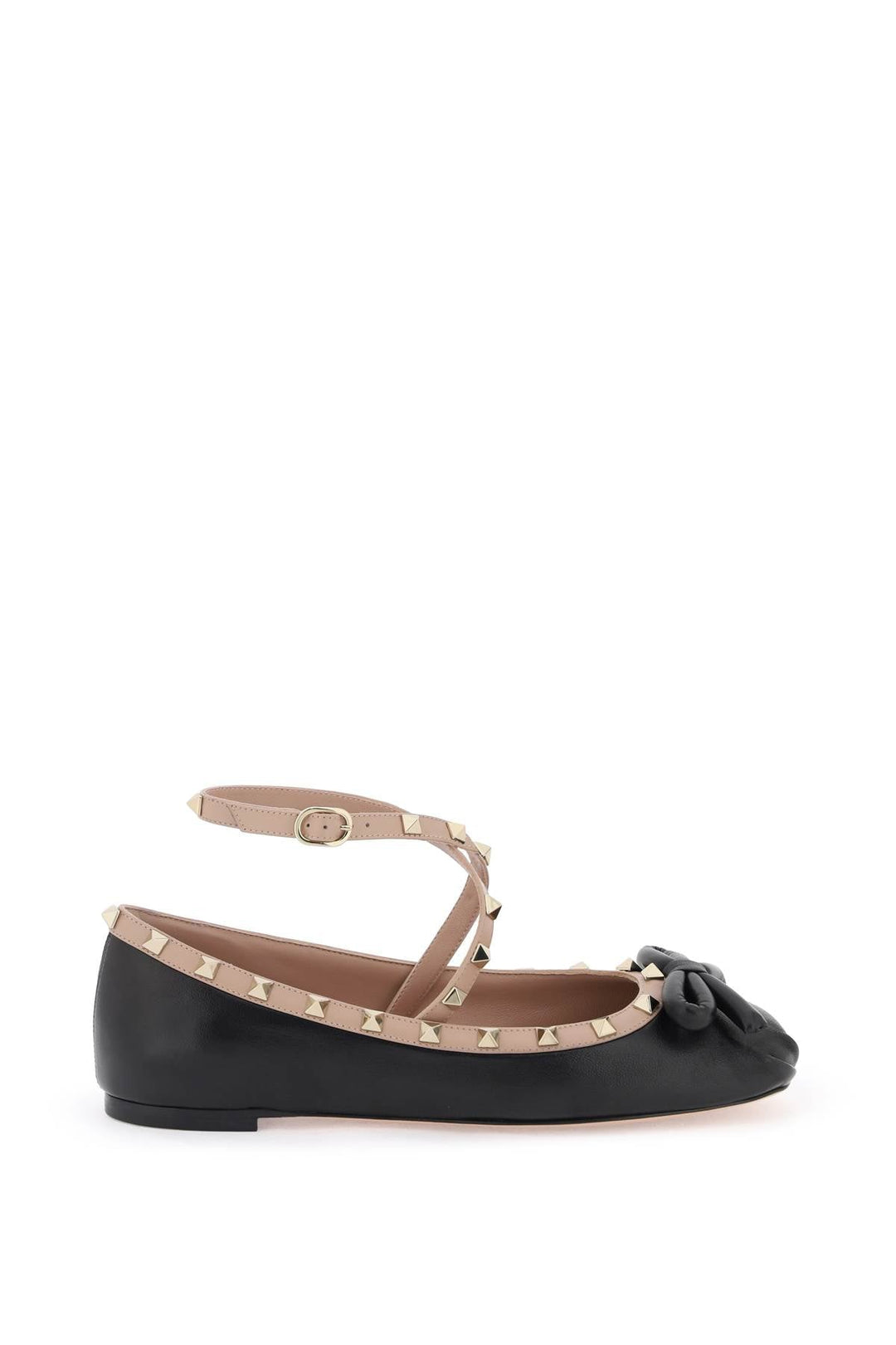 Shoes - Valentino Garavani Silk Rockstud Ballet Flats - 241032NFL000003 - N71 - 37 - Ask Me Wear