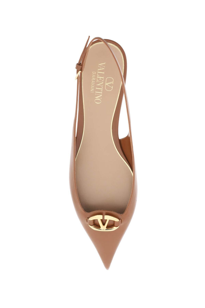 Shoes - Valentino Garavani Slingback Vlogo Ballerina - 241032NFL000004 - N58 - 38 - Ask Me Wear