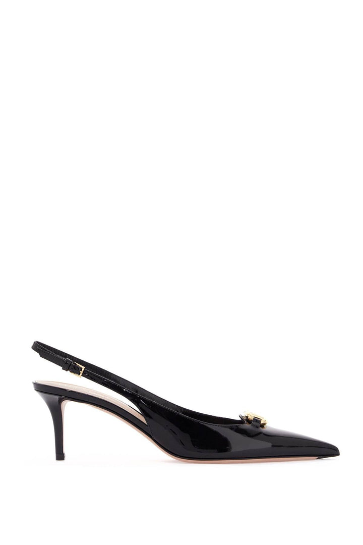 Shoes - Valentino Garavani Slingback Vlogo Dã©Collet - 242032NDE000006 - 0NO - 36 - Ask Me Wear