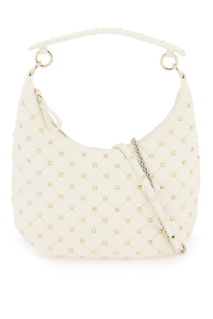 Bags - Valentino Garavani Small Leather 'rockstud Spike' Hobo Bag - 232032ABS000014 - 098 - os - Ask Me Wear