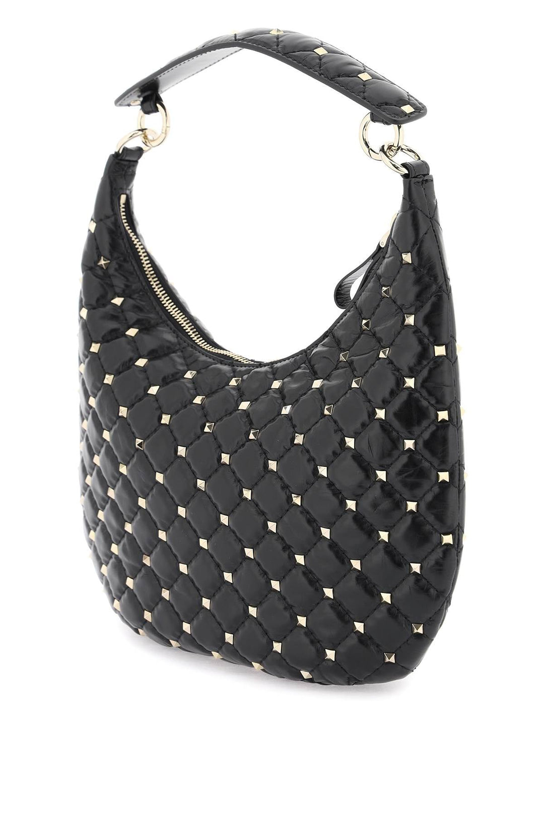 Bags - Valentino Garavani Small Leather 'rockstud Spike' Hobo Bag - 232032ABS000014 - 0NO - os - Ask Me Wear