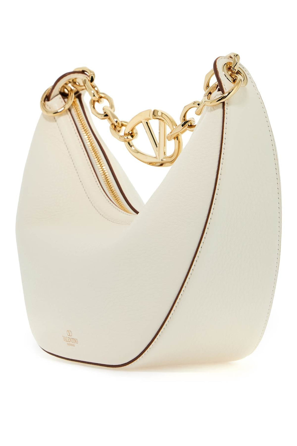 Bags - Valentino Garavani Small Vlogo Moon Hobo Bag - 242032ABS000018 - 098 - os - Ask Me Wear