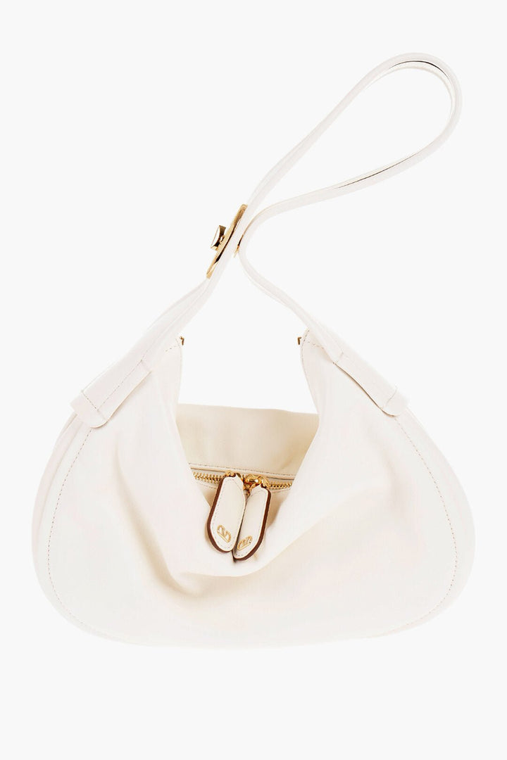 Other - Valentino GARAVANI Solid Color Leather Hobo Bag with Golden Details - 8052962777331 - Ask Me Wear