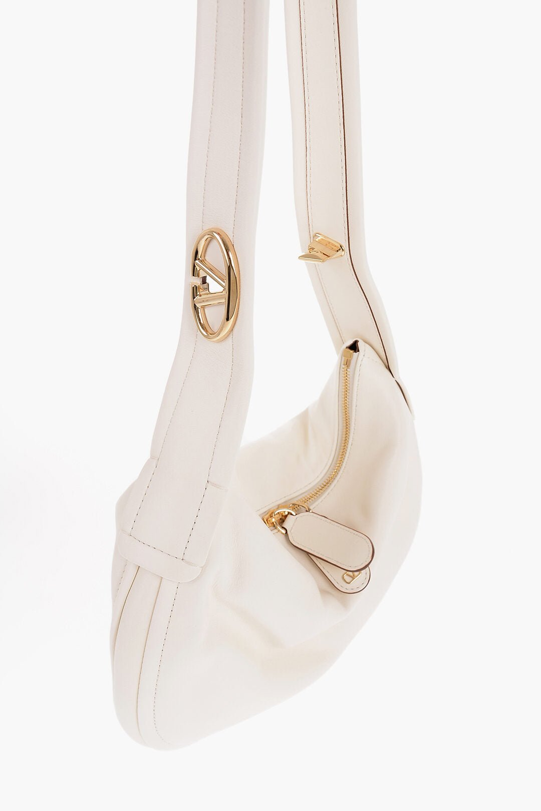 Other - Valentino GARAVANI Solid Color Leather Hobo Bag with Golden Details - 8052962777331 - Ask Me Wear