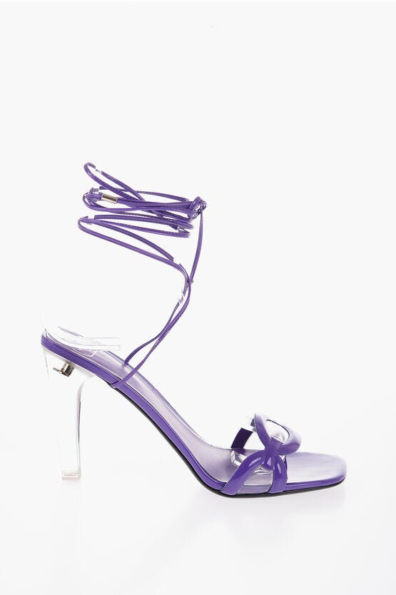 Shoes - Valentino Leather Sandals With Clear Effect Heel 10 cm - 8056133810421 - Ask Me Wear