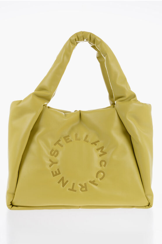 Stella McCartney Vegan Leather Tote Bag With Embroidered Logo