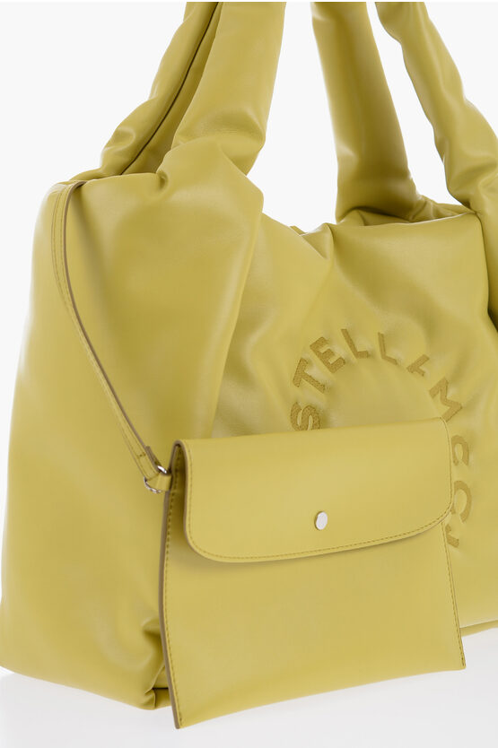 Stella McCartney Vegan Leather Tote Bag With Embroidered Logo