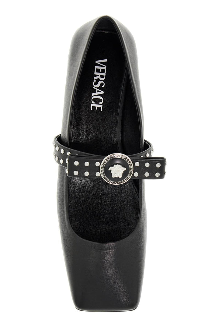 Shoes - Versace Gianni Ribbon Studded Baller - 242417NFL000001 - 1B00P - 36 - Ask Me Wear