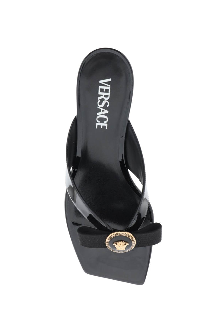 Shoes - Versace Gianni Ribbon Thong Mules - 241417NSD000006 - 1B00V - 37 - Ask Me Wear