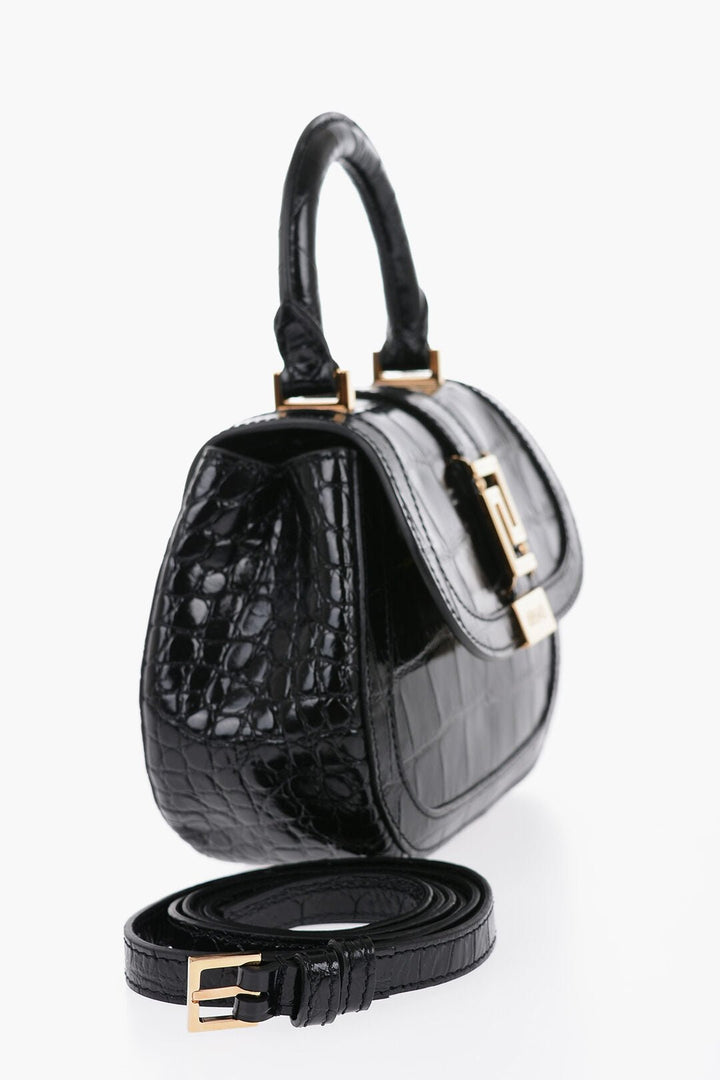 Other - Versace GRECA GODDESS Leather Croco - Effect Bag with Removable Should - 8056204662522 - Ask Me Wear