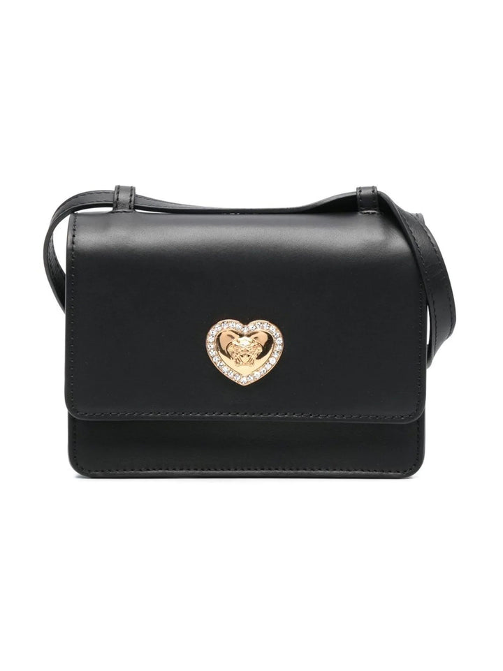 Accessories - VERSACE KIDS Girls Medusa Heart Leather Crossbody Bag Black - 10079421A056601B00V_O/S - Ask Me Wear